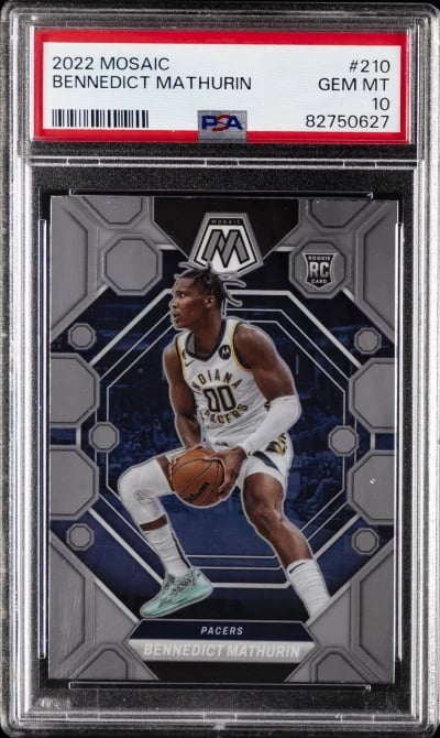 2022 PANINI MOSAIC #210 BENNEDICT MATHURIN PSA 10