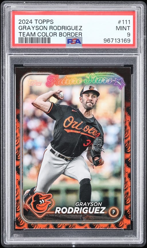 2024 Topps Team Color Border Grayson Rodriguez #111 PSA 9 MINT
