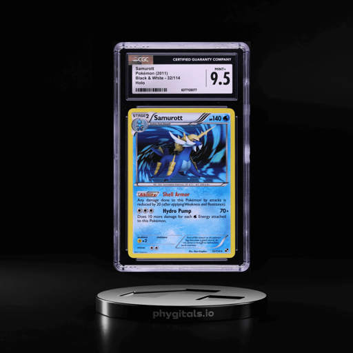 2011 Pokemon Black & White Holo Samurott #32 CGC 9.5 MINT+