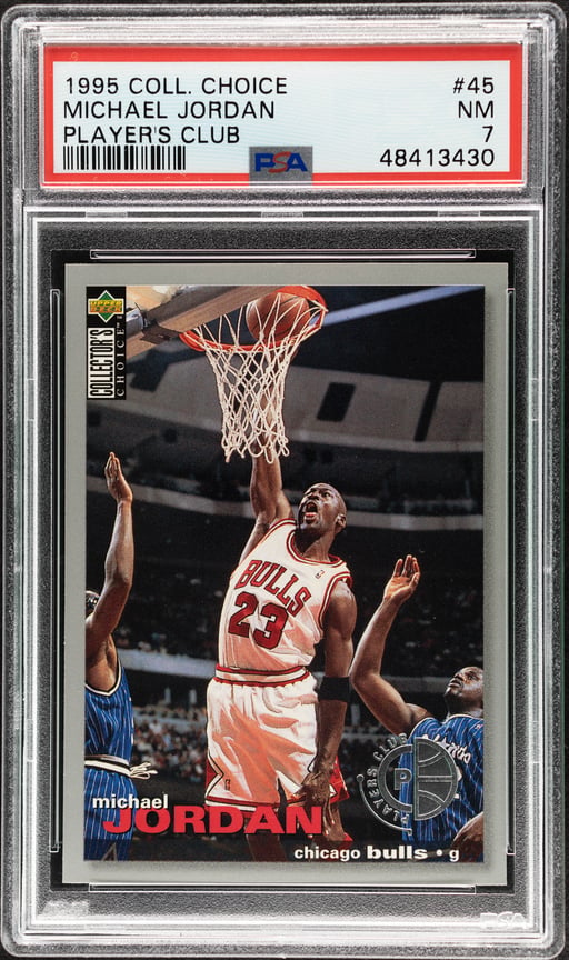 1995 Collector's Choice Player's Club Michael Jordan #45 PSA 7