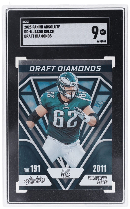 2023 Panini Absolute Draft Diamonds Jason Kelce #DD-5 SGC 9