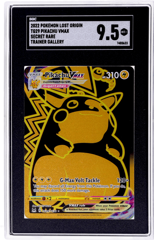 2022 Pokemon Sword and Shield Lost Origin Trainer Gallery Pikachu Vmax #TG29 SGC 9.5