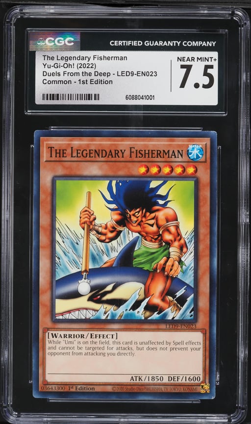 2022 Yu-Gi-Oh! Duels From The Deep 1st Edition The Legendary Fisherman #LED9-EN023 CGC 7.5