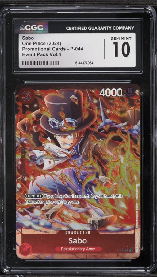 2024 One Piece Promo Event Pack Vol 4 Sabo #P-044 CGC 10 GEM MINT