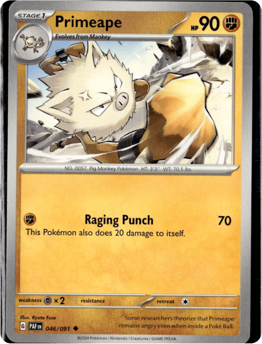 2024 Primeape #46 Paldean Fates