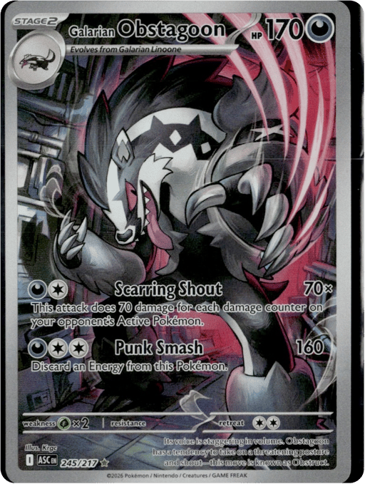2026 Galarian Obstagoon #245 Ascended Heroes
