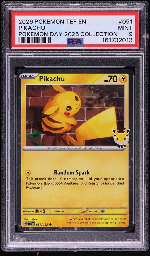 2026 Pokemon Scarlet & Violet Temporal Forces Day Collection Holo Pikachu #51 PSA 9 MINT