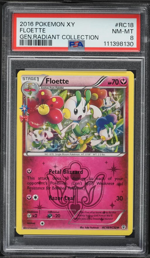 2016 Pokemon XY Generations Radiant Collection Holo Floette #RC18 PSA 8 NM-MT