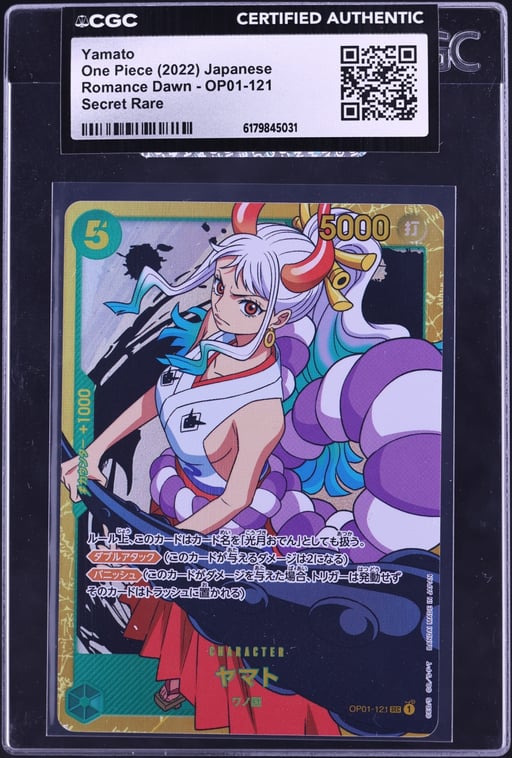 2022 One Piece Japanese Romance Dawn SEC Yamato #OP01-121 CGC AUTH