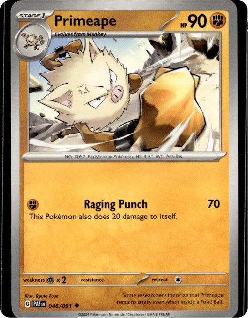 2024 Primeape #46 Paldean Fates