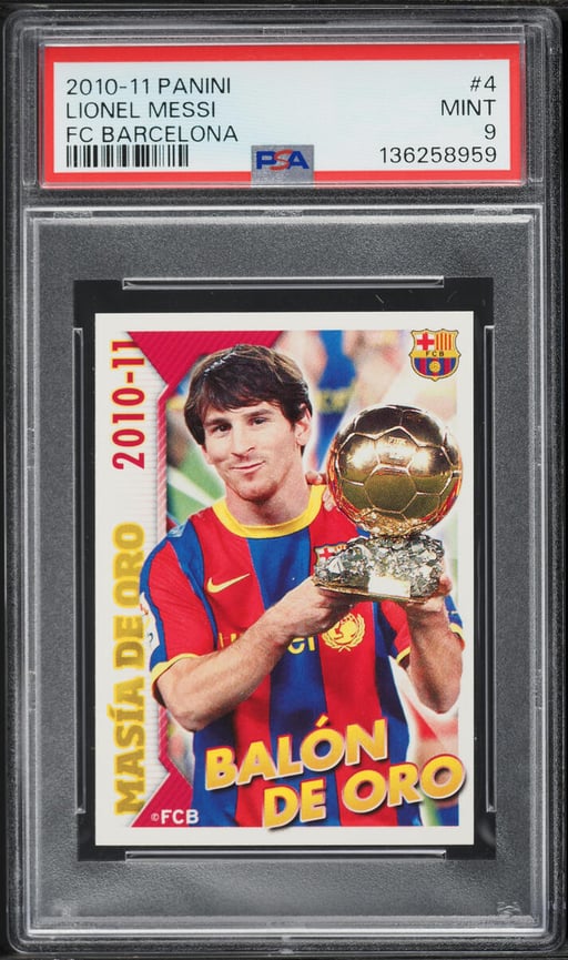 2010 Panini FC Barcelona Lionel Messi #4 PSA 9 MINT