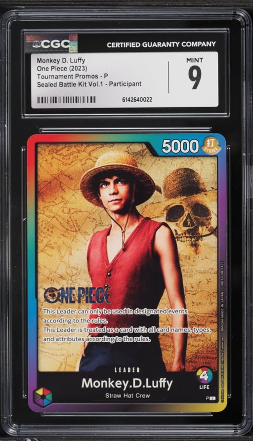 2023 One Piece Promo Sealed Battle Kit Vol. 1 Participant Monkey D. Luffy L #P CGC 9 MINT