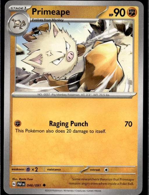 2024 Primeape #46 Paldean Fates
