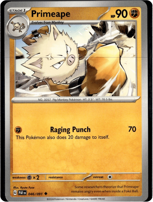 2024 Primeape #46 Paldean Fates