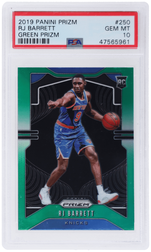 2019 Panini Prizm Green Prizm RJ Barrett #250 PSA 10