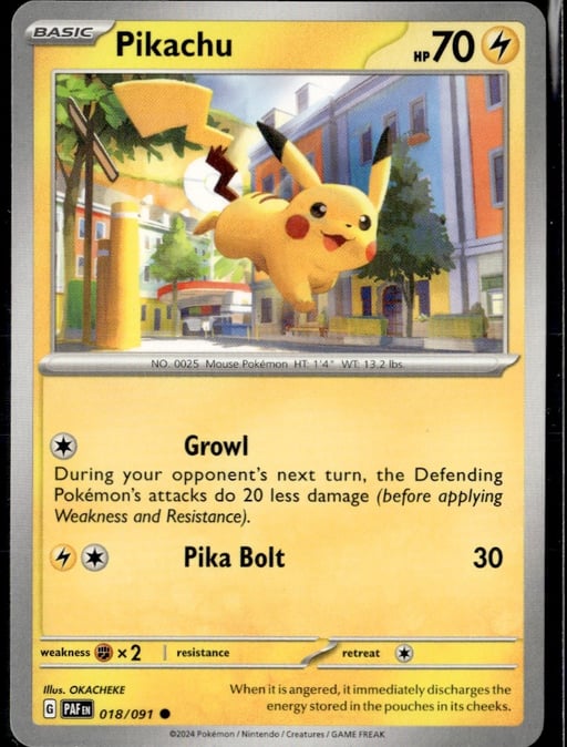 2024 Pikachu #18 Paldean Fates