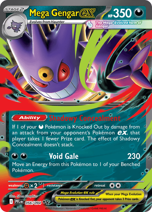 2025 Mega Gengar ex #56 Phantasmal Flames