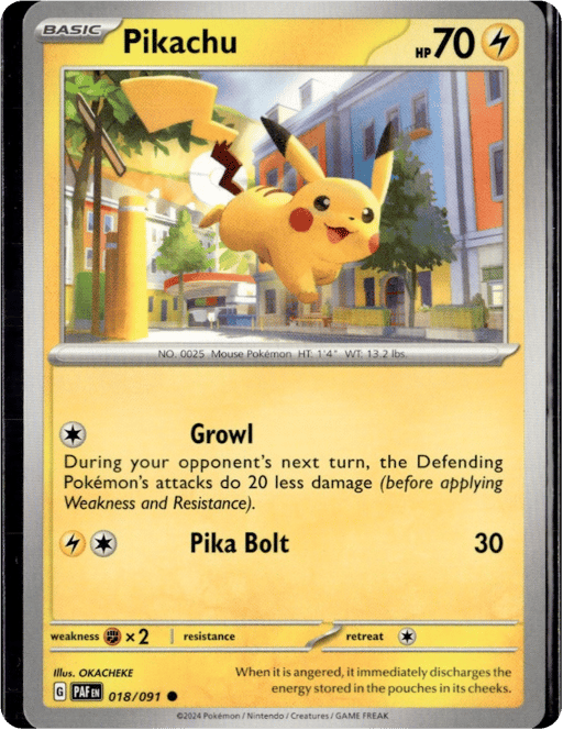 2024 Pikachu #18 Paldean Fates