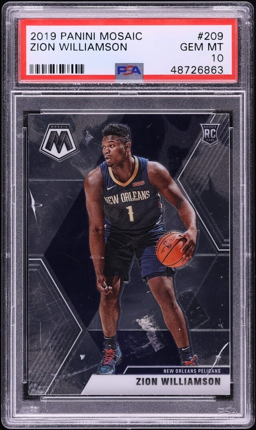 2019 Panini Mosaic Zion Williamson ROOKIE #209 PSA 10 GEM MINT