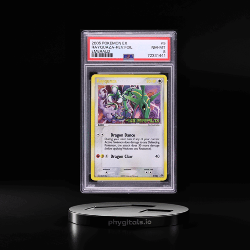 2005 Pokemon EX Emerald Reverse Holo Rayquaza #9 PSA 8 NM-MT