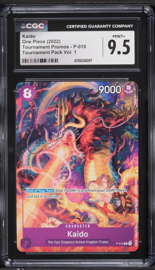 2022 One Piece Tournament Promo Pack Volume 1 Kaido #P-010 CGC 9.5 MINT+