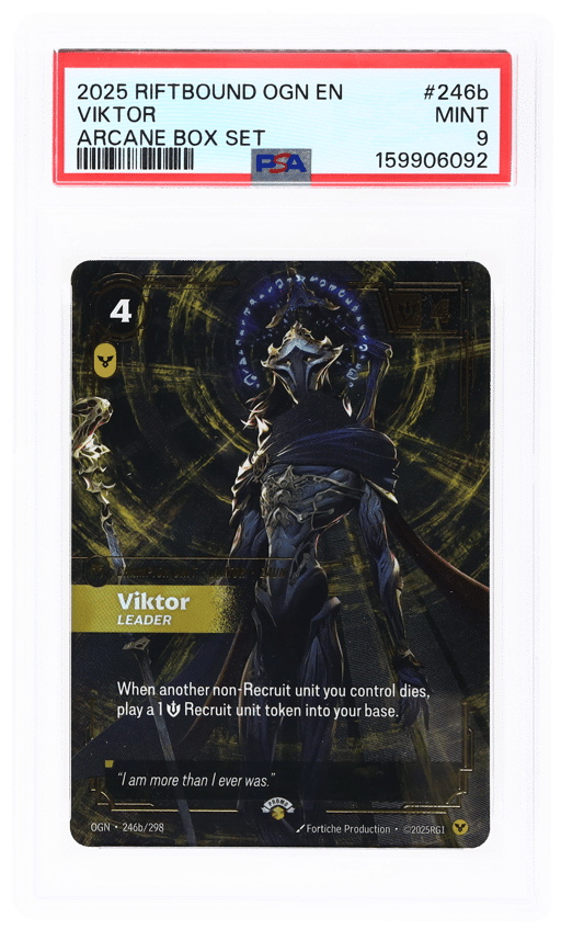 2025 Riftbound League of Legends Origins Arcane Box Set Viktor #246b PSA 9