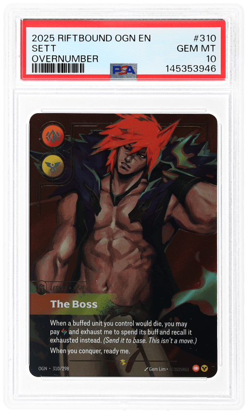 2025 Riftbound: League of Legends Origins Overnumber Sett #310 PSA 10