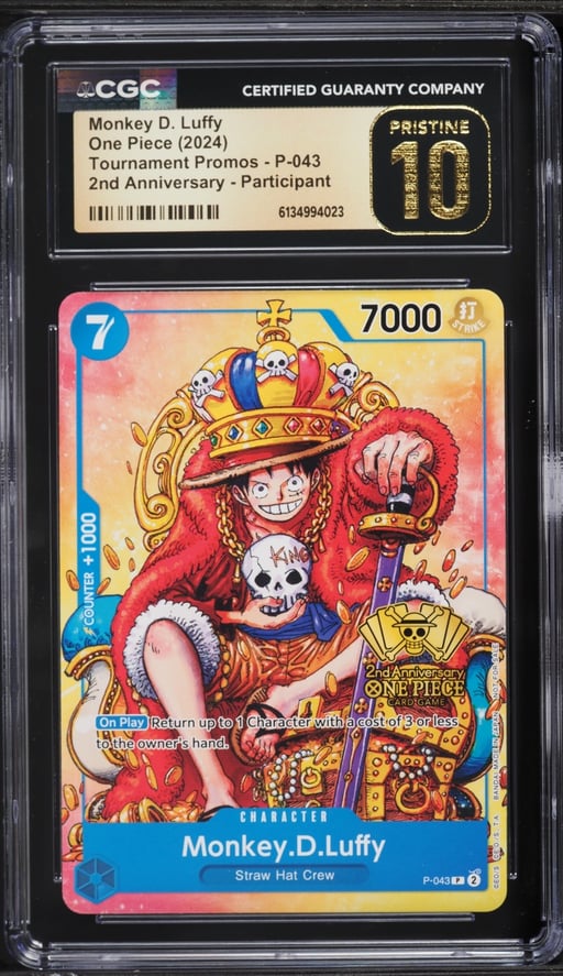 2024 One Piece Promo Tournament 2nd Anniversary Monkey D. Luffy #P-043 CGC 10 PRISTINE