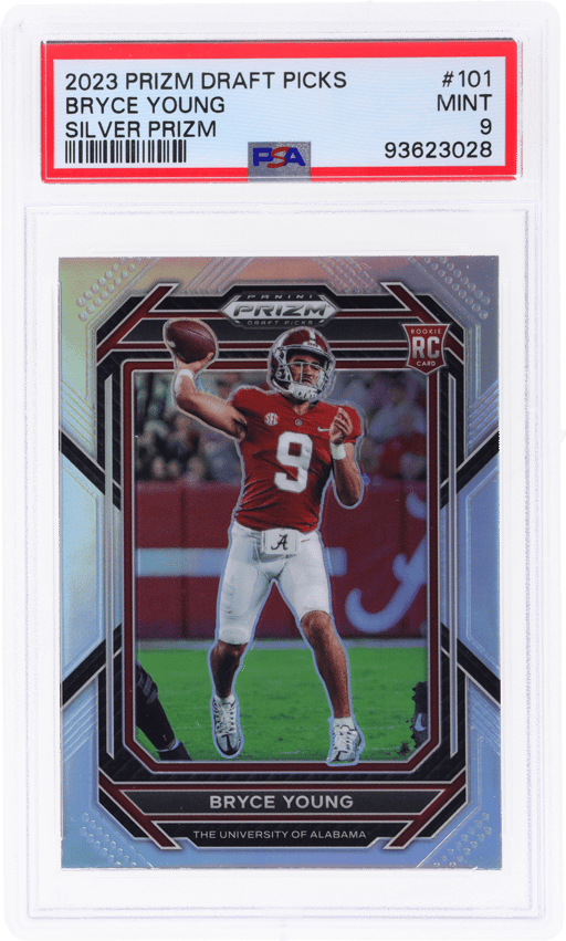 2023 Panini Prizm Draft Picks Silver Prizm Bryce Young #101 PSA 9