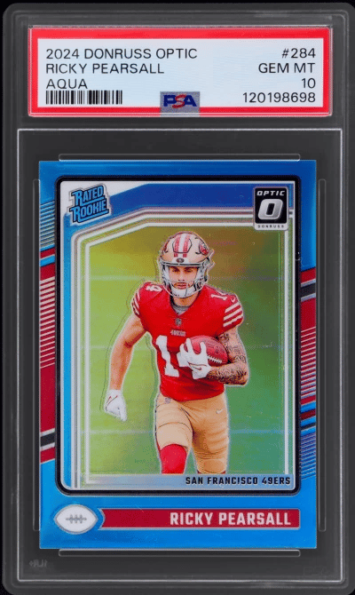 2024 Donruss Optic Rated Rookies Aqua Ricky Pearsall #284 260/299 PSA 10