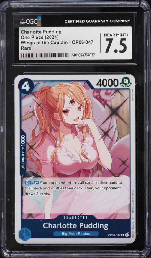 2024 One Piece Wings Of The Captain Charlotte Pudding #OP06-047 CGC 7.5 NRMT+