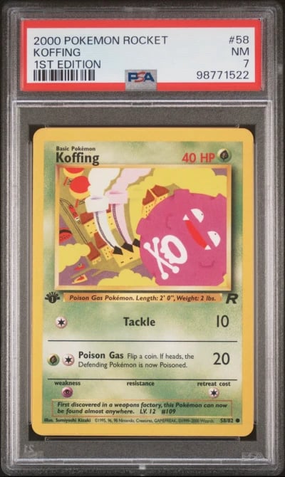 2000 POKEMON ROCKET 1ST ED #58 K