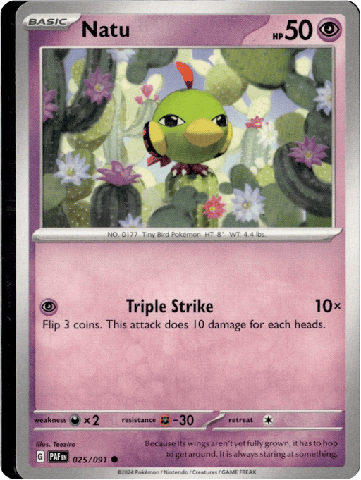 2024 Natu #25 Paldean Fates