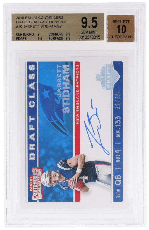 2019 Panini Contenders Draft Class Autograph Jarrett Stidham #DCAJS 32/99 BGS 9.5