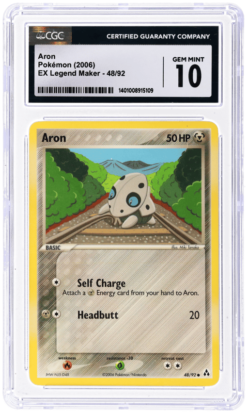 2006 Pokemon Ex Legend Maker Aron #48 CGC 10