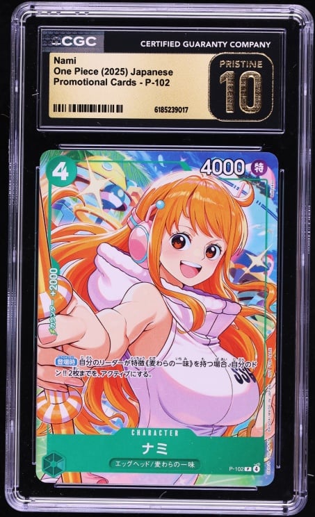 2025 One Piece Japanese Promo Nami #P-102 CGC 10 PRISTINE