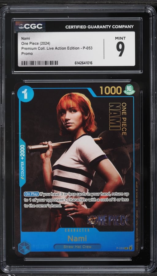 2024 One Piece Promo Premium Collection Live Action Edition Alt Art Nami #P-053 CGC 9 MINT