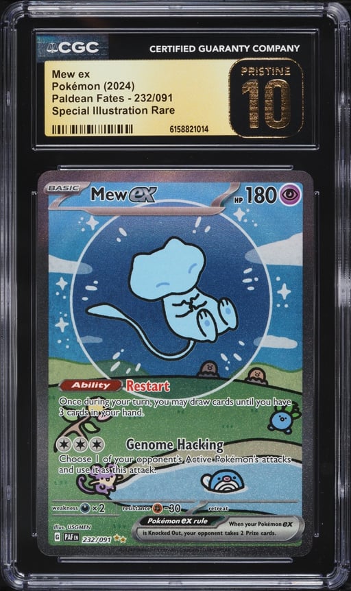 2024 Pokemon Scarlet & Violet Paldean Fates SIR Mew EX #232 CGC 10 PRISTINE