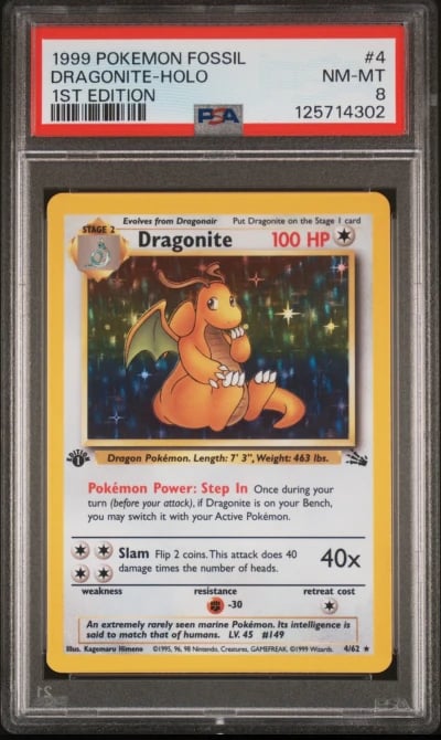 1999 POKEMON FOSSIL 1ST EDITION 