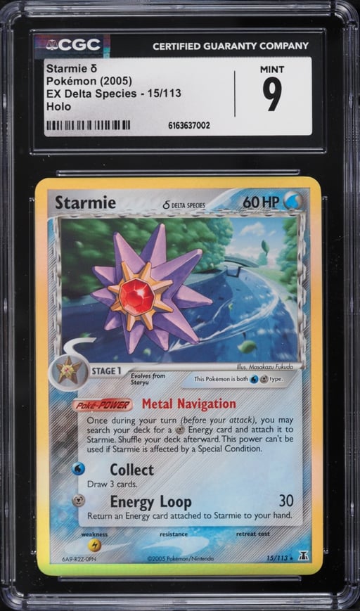 2005 Pokemon EX Delta Species Holo Starmie #15 CGC 9 MINT