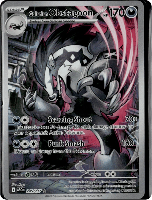 2026 Galarian Obstagoon #245 Ascended Heroes