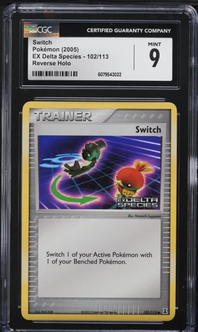 2005 Pokemon EX Delta Species Reverse Holo Switch #102 CGC 9 MINT