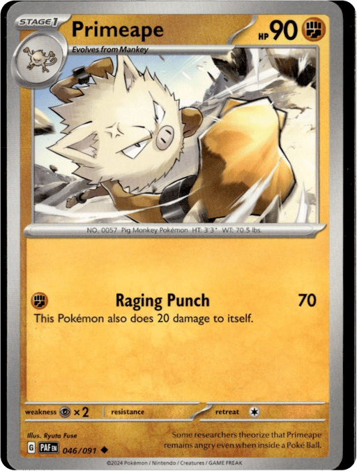 2024 Primeape #46 Paldean Fates