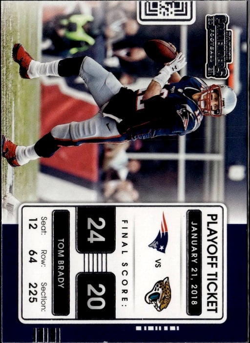 2021 Tom Brady #PLT-TOM Contenders Playoff Ticket