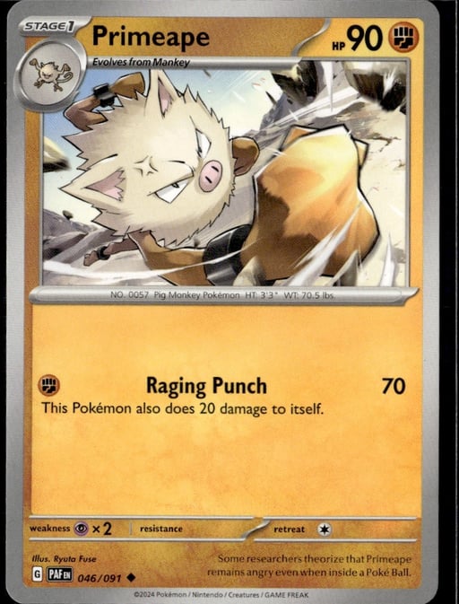2024 Primeape #46 Paldean Fates