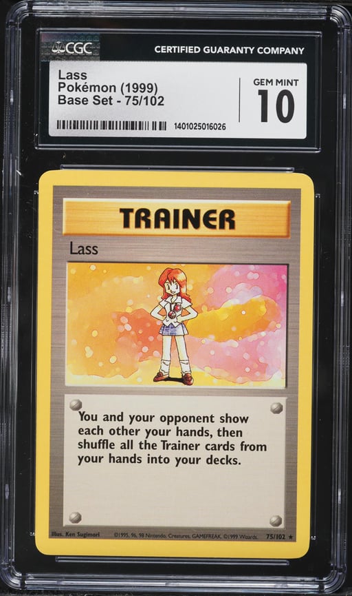 1999 Pokemon Base Set Lass #75 CGC 10 GEM MINT