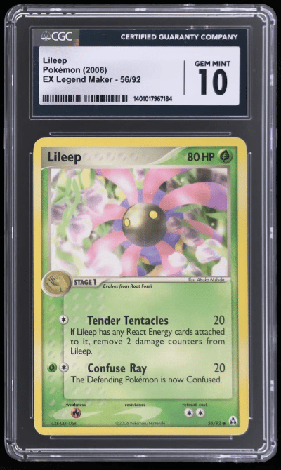 2006 Pokemon Ex Legend Maker Lileep #56 CGC 10
