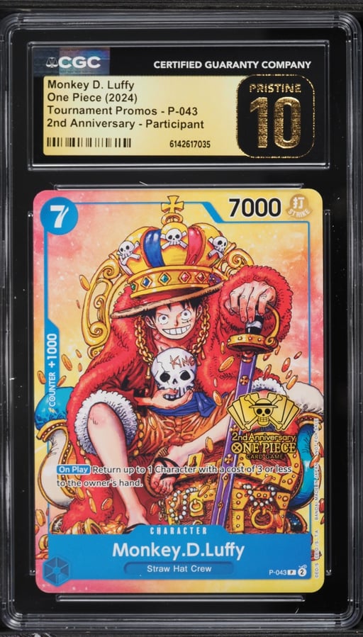 2024 One Piece Promo 2nd Anniversary Participant Monkey D. Luffy #P-043 CGC 10 PRISTINE
