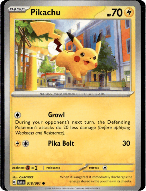2024 Pikachu #18 Paldean Fates