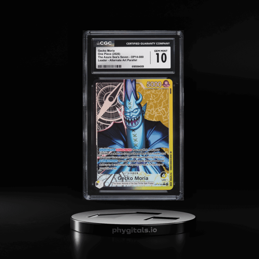 2026 One Piece The Azure Sea's Seven Alt Art Leader Gecko Moria #OP14-080 CGC 10 GEM MINT